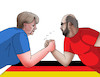 Cartoon: merkeltlak (small) by Lubomir Kotrha tagged angela,merkel,versusu,martin,schulz,germany,elections,tv,europe