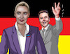 Cartoon: muskafd2 (small) by Lubomir Kotrha tagged germany,elections,cdu,spd,afd