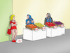 Cartoon: predajna-far (small) by Lubomir Kotrha tagged marketplace