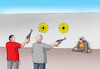 Cartoon: slepostrel-far (small) by Lubomir Kotrha tagged shooters,shooting,range,targets