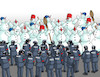 Cartoon: snehupolice (small) by Lubomir Kotrha tagged earth climate changes warming melting glaciers