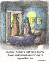 Cartoon: night and days mares (small) by armadillo tagged kids,monsters,nightmare