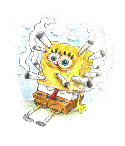 Cartoon: Sponge full of smoke (medium) by Trippy Toons tagged spongebob,sponge,bob,squarepants,schwammkopf,eyes,augen,bloodshot,cannabis,marihuana,marijuana,stoner,stoned,kiffer,kiffen,weed,ganja,smoke,smoking,rauch,rauchen