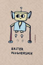 Cartoon: Flugversuche (small) by zeichenstift tagged robot,android,flying