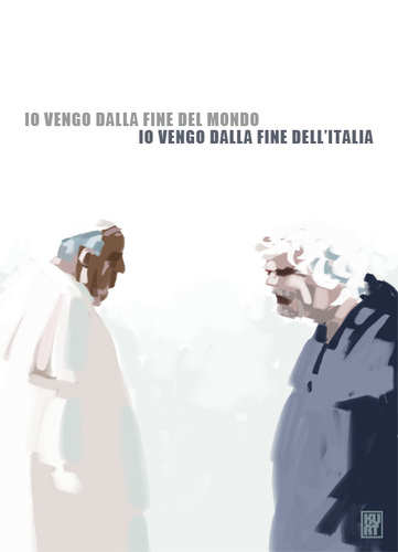 Cartoon: Eminenze grigie (medium) by kurtsatiriko tagged grillo,m5s,bergoglio,papa,francesco