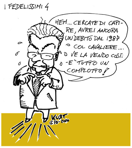 Cartoon: I fedelissimi 4 (medium) by kurtsatiriko tagged cicchitto,p2,bunga