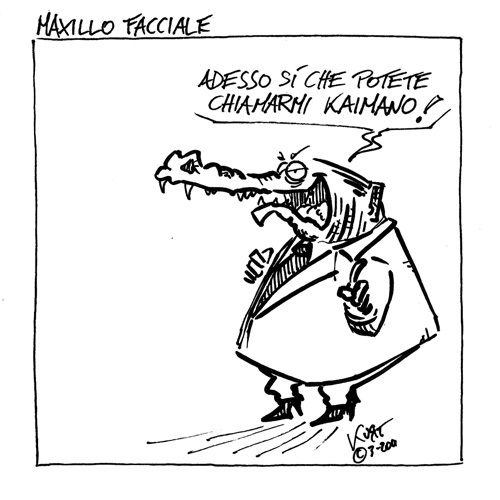 Cartoon: Maxillo Kaimano (medium) by kurtsatiriko tagged silvio,berlusconi