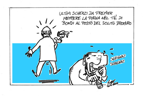 Cartoon: Scherzi da Premier (medium) by kurtsatiriko tagged berlusconi,bondi