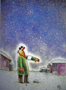 Cartoon: beklenti-expectation (small) by kotbas tagged winter snow blind
