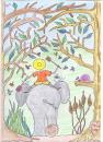 Cartoon: elephant   - flies - jungle - (small) by skätsch-up tagged tourist,elephant,flies,jungle,harmony