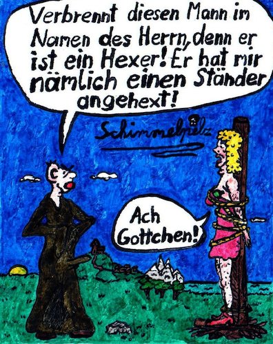 Cartoon: Untergang des Vatikans X (medium) by Schimmelpelz-pilz tagged religion,vatikan,untergang,christentum,christ,gläubiger,gläubig,glaube,wut,wütend,rage,pfaffe,priester,hexer,hexenverbrennung,transvestit,homosexuell,schwul,crossdresser,mittelalter,mönch,kutte,verbrennung,feuer,abergläubisch,aberglauben,magie,zauber