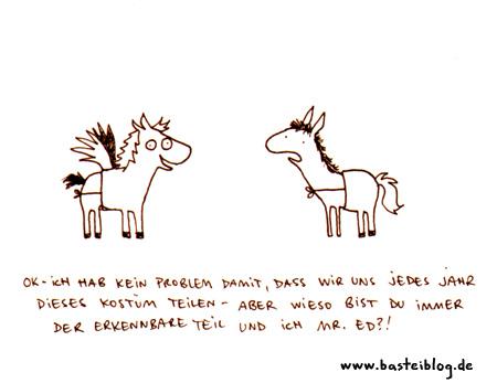 Cartoon: Fasching. (medium) by puvo tagged pferd,horse,pegasus,mr,ed,kostüm,costume,karneval,carnival,fasching