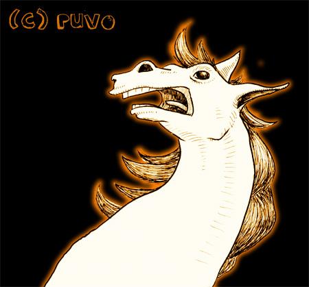 Cartoon: Pferd. (medium) by puvo tagged horse,pferd,comic