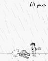 Cartoon: One Man Band 2 (small) by puvo tagged music musik one man band rain regen concert konzert straße musiker street