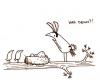Cartoon: Osterkuckuck. (small) by puvo tagged kuckuck ei nest vogel ostern hase cuckoo egg nest bird easter 