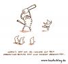 Cartoon: Training (small) by puvo tagged katze cat vogel bird karate kettensäge chain saw training kampf fight