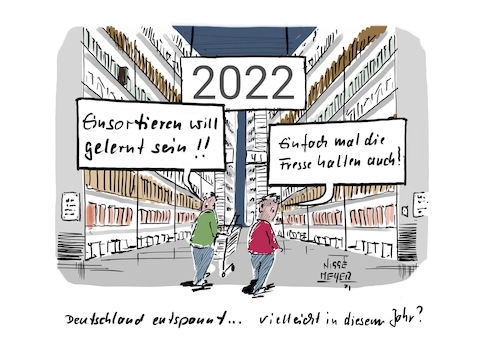 Cartoon: Frohes neues Jahr... (medium) by Jori Niggemeyer tagged neujahr,prostneujahr,deutschland,entspannung,durchatmen,positiv,jammerkultur,erwartungsvoll,hoffnungsvoll,hoffnung,zuversicht,positivdenken,neubeginn,proaktiv,warenhaus,2022,cartoonist,satire,humor,joricartoon,niggemeyer,cartoonart,illustration,illustrator,karikatur,cartoonstyle,cartoondrawing,cartoonnetwork,witzigebilder,cartoon