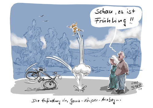 Cartoon: Frühling ... (medium) by Jori Niggemeyer tagged airbag,fahrrad,radfahren,frühling,biker,biken,unfall,schutz,unterhaltung,landschaft,humor,joricartoon,niggemeyer,cartooon,cartoonart,illustration,illustrator,karikatur,satire,cartoondrawing,cartoon,airbag,fahrrad,radfahren,frühling,biker,biken,unfall,schutz,unterhaltung,landschaft,humor,joricartoon,niggemeyer,cartooon,cartoonart,illustration,illustrator,karikatur,satire,cartoondrawing,cartoon,mann,frau,kind,elter,großeltern,wald