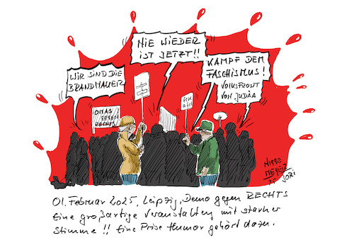 Cartoon: Heute ... Leipzig nimmt Platz... (medium) by Jori Niggemeyer tagged demo,demokratie,politik,gegenrechts,parteien,antifa,afd,cdu,wahl,positivethinking,positivdenken,deutschland,niggemeyer,jori,demo,demokratie,politik,gegenrechts,parteien,antifa,afd,cdu,wahl,positivethinking,positivdenken,deutschland,niggemeyer,jori