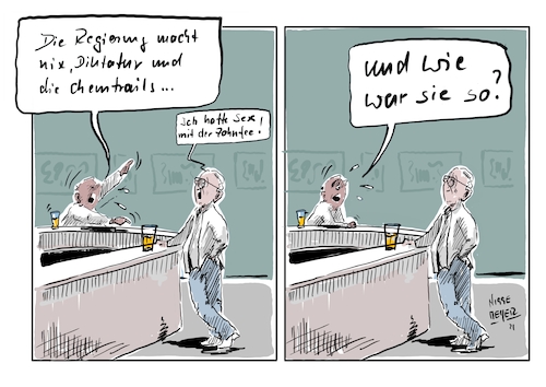 Cartoon: Nur so... (medium) by Jori Niggemeyer tagged querdenker,schwurbler,zahnfee,theke,dummheit,populismus,populisten,querdenker,schwurbler,sex,zahnfee,theke,dummheit,populismus,populisten