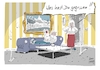 Cartoon: Ernährungsgewohnheiten ... (small) by Jori Niggemeyer tagged ernährung,pups,pupsen,furz,furzen,flatulenz,fliegen,wohnzimmer,zeitung,couch,mann,frau