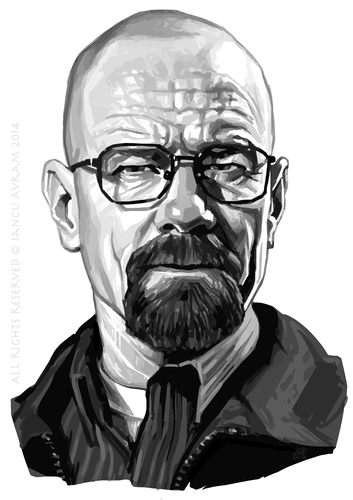 Cartoon: Bryan Cranston - WALTER WHITE (medium) by Iancu tagged bryan,cranston,walter,white