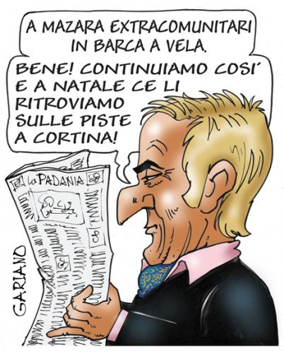 Cartoon: lussi (medium) by massimogariano tagged clandestini,immigrati,italia