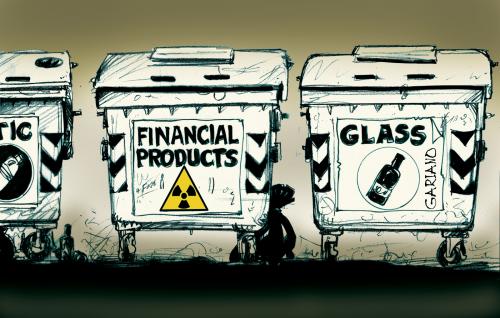 Cartoon: trash (medium) by massimogariano tagged crack,borse,crisi,mutui,subprime