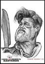 Cartoon: Caricature-Brad Pitt (small) by vim_kerk tagged caricature brad pitt inglorious bastard