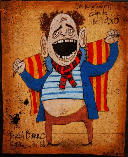 Cartoon: Jordi Burro (medium) by Glyn Crowder tagged catalan,man