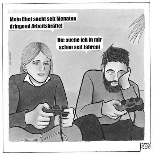 Cartoon: Arbeitskräftemangel (medium) by BAES tagged arbeit,arbeitskräfte,fachkräfte,arbeitnehmer,freizeit,arbeitszeit,mangel,motivation,faulheit,chillen,arbeit,arbeitskräfte,fachkräfte,arbeitnehmer,freizeit,arbeitszeit,mangel,motivation,faulheit,chillen