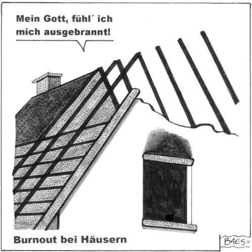Cartoon: Burnout bei Häusern (medium) by BAES tagged dach,dachstuhl,haus,abgebrannt,ausgebrannt,burnout,syndrom,psyche,krankheit,dach,dachstuhl,haus,ausgebrannt,burnout,syndrom,psyche,krankheit