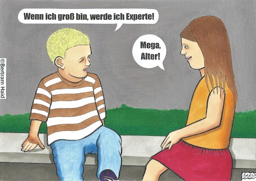 Cartoon: Experten (medium) by BAES tagged experte,checker,profi,karriere,kinder,zukunft,ausbildung,beruf,experte,checker,profi,karriere,kinder,zukunft,ausbildung,beruf