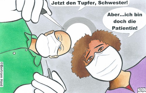 Cartoon: Neulich im OP (medium) by BAES tagged mundschutz,maske,arzt,doktor,operation,patient,krankenschwester,medizin,corona,coronavirus,pandemie,krankheit,virus,cartoon,karikatur,mundschutz,maske,arzt,doktor,operation,patient,krankenschwester,medizin,corona,coronavirus,pandemie,krankheit,virus,cartoon,karikatur