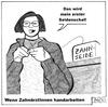 Cartoon: Wenn Zahnärztinnen handarbeiten (small) by BAES tagged arzt,doktor,zahnarzt,frau,seide,zahnseide,handarbeit,stricken,schal