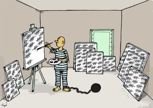 Cartoon: Prisoner ! (medium) by ombaddi tagged no