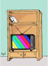 Cartoon: TV (small) by ombaddi tagged no