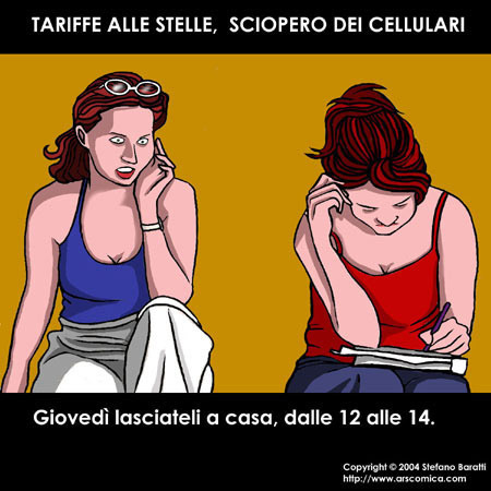 Cartoon: Strike (medium) by perugino tagged strike,cell,phones,italy