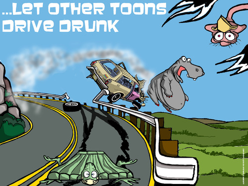 Cartoon: Toons Against Drunk Driving (medium) by perugino tagged toons