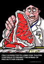 Cartoon: Butcher encephalopathy (small) by perugino tagged epidemic
