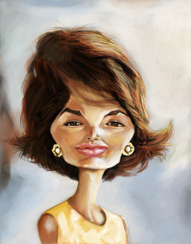 Cartoon: Jacqueline Kennedy Onassis (medium) by doodleart tagged kennedy,celebrity,famous