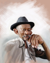 Cartoon: Morgan Freeman (small) by doodleart tagged morgan freeman