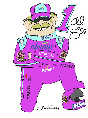 Cartoon: Ladies Man (medium) by JohnnyCartoons tagged advertising,sponsors,driver,nascar