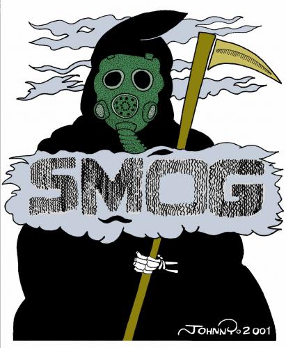 Cartoon: Smog Death (medium) by JohnnyCartoons tagged smog