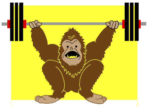 Cartoon: Snatchsquatch (medium) by JohnnyCartoons tagged sasquatch,crossfit,sports