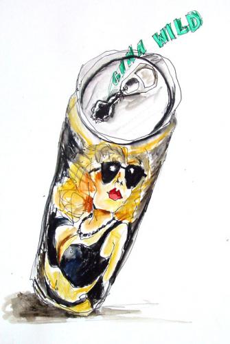 Cartoon: BIER mit Gina (medium) by wonderbra tagged bier,gina,wild