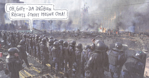 Cartoon: ... (medium) by Andreas Prüstel tagged maidan