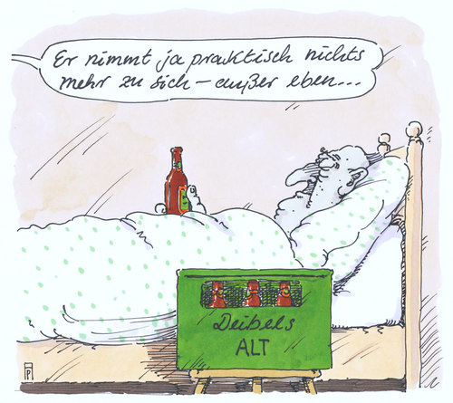Cartoon: altbier (medium) by Andreas Prüstel tagged bier,altbier,suff,krankheit,tod,bier,altbier,suff,krankheit,tod