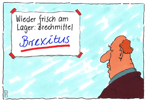 Cartoon: am lager (medium) by Andreas Prüstel tagged brexit,brechmittel,brexitus,cartoon,karikatur,andreas,pruestel,brexit,brechmittel,brexitus,cartoon,karikatur,andreas,pruestel