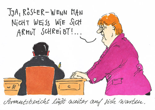 Cartoon: armutsbericht (medium) by Andreas Prüstel tagged armut,armutsbericht,deutschland,koalition,merkel,rösler,cdu,csu,fdp,cartoon,karikatur,armut,armutsbericht,deutschland,koalition,merkel,rösler,cdu,csu,fdp,cartoon,karikatur